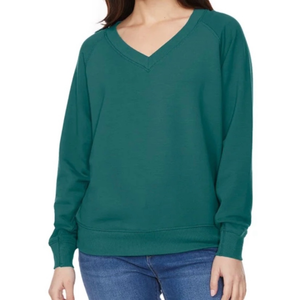 Buffalo Women's Green V-Neck Sweater